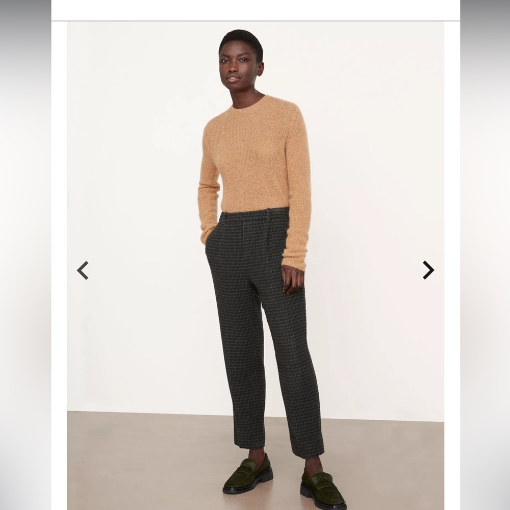 Vince Wool Check Plaid Pant